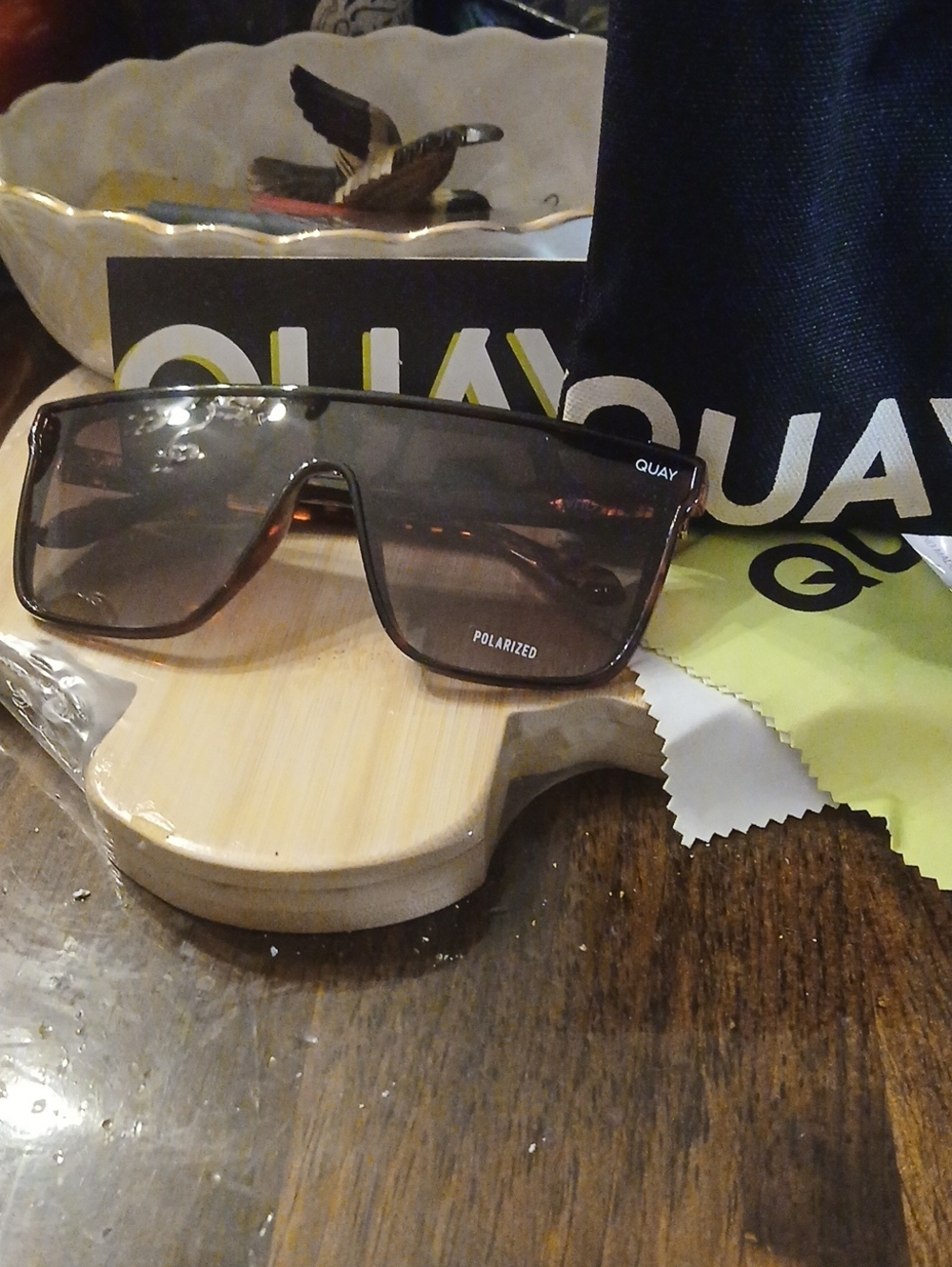 QUAY Women's NIGHTFALL OVERSIZED NO-NS-1163-Tortoise /Brown Polarized Sunglasses